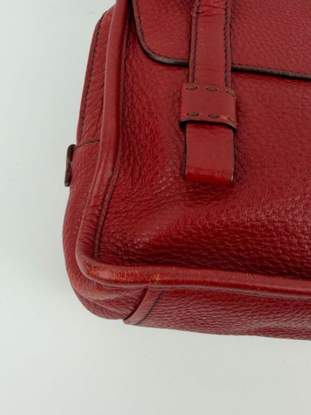 Prada Tote Red Leather Vintage - Picture 12 of 16